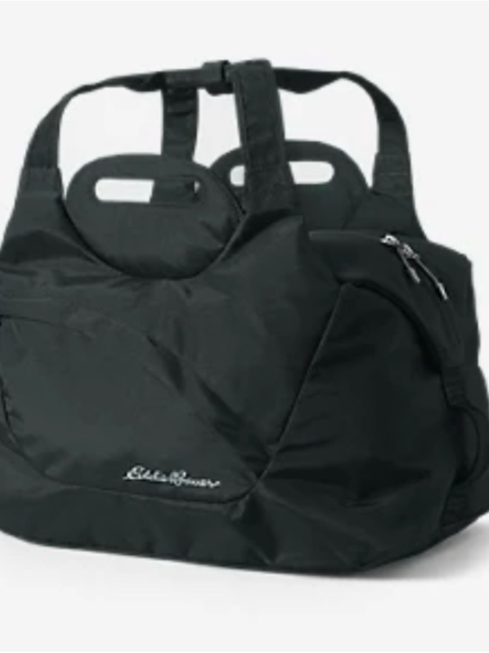 Eddie Bauer Black Duffel Tote with Dual Carry Straps
